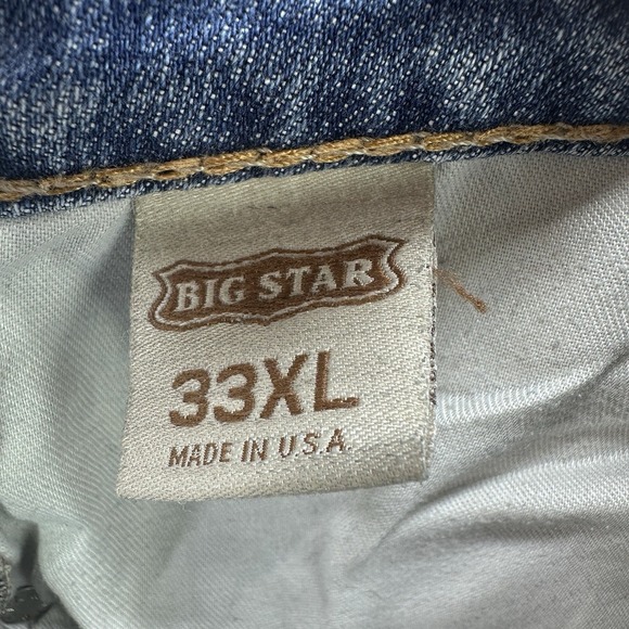 Big Star Bermuda Shorts 33 Cut Off Distressed Flap Pocket Raw Hem Jorts Boho USA - Picture 9 of 11